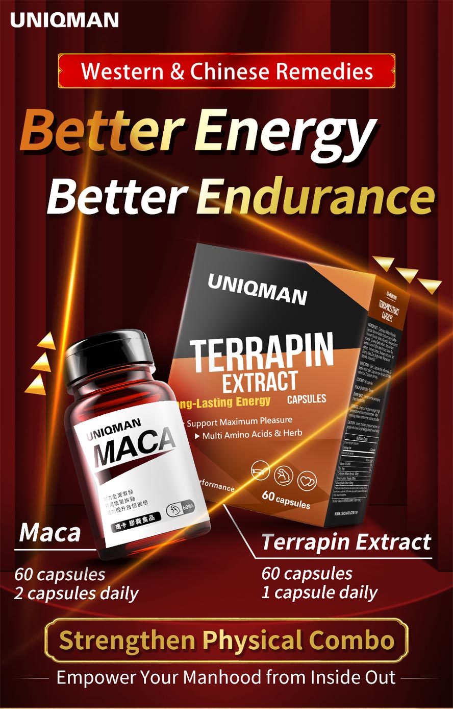UNIQMAN Maca + Terrapin Extract can empower your manhood for strong vigour and longer lasting stamina.