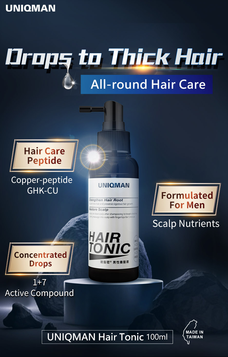 UNIQMAN Hair Tonic specialized for men's hair growth