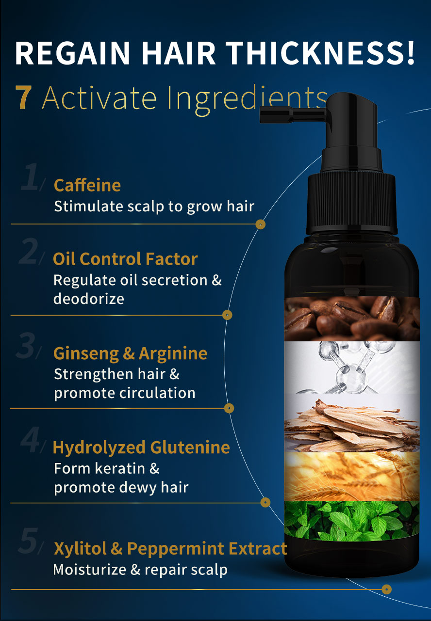 Caffeine in hair tonic can strengthen hair roots