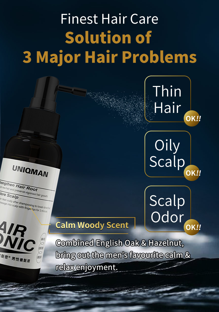 UNIQMAN Hair Tonic support hair growth, strengthen hair & scalp oil control